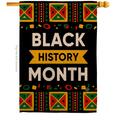 Ornament Collection 28 x 40 in. Celebrate Black History Month House Flag w/Support Cause Dbl-Sided Vertical Flags OR583602